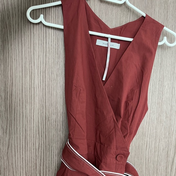 Marella Stretch Jumpsuit in Chocolate colour - Picture 6 of 7